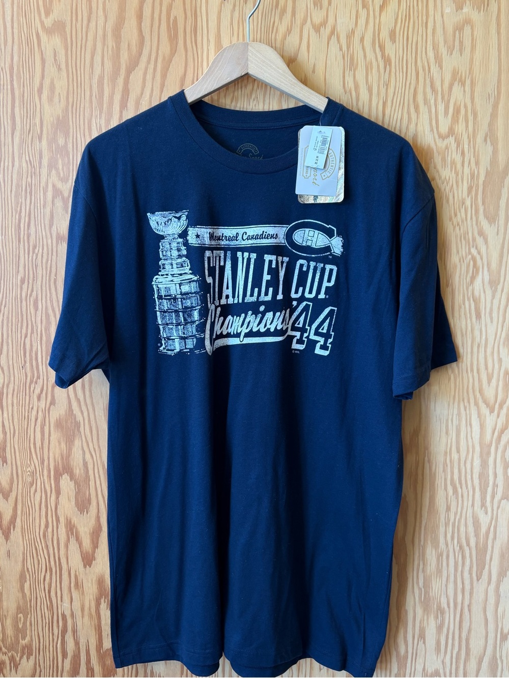 Source Unknown Black Stanley Cup Champions 44 Graphic Tee
